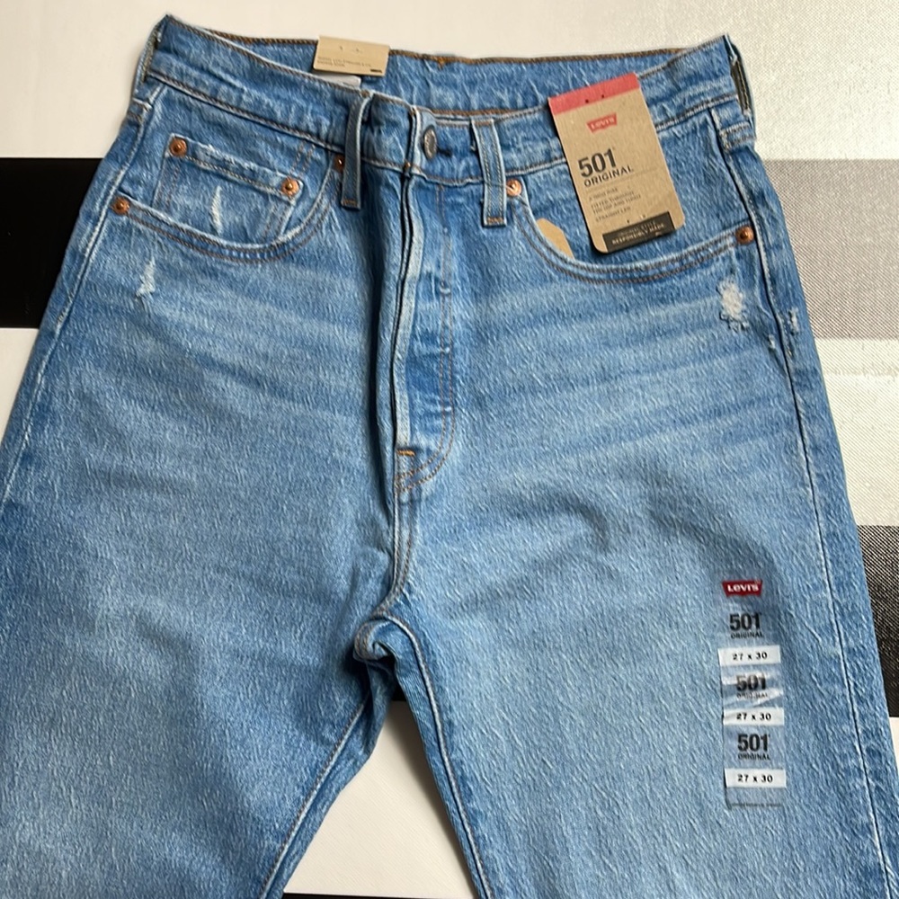 LEVIS 501 ORIGINAL FIT STRETCH RIPPED - Picture 3 of 7